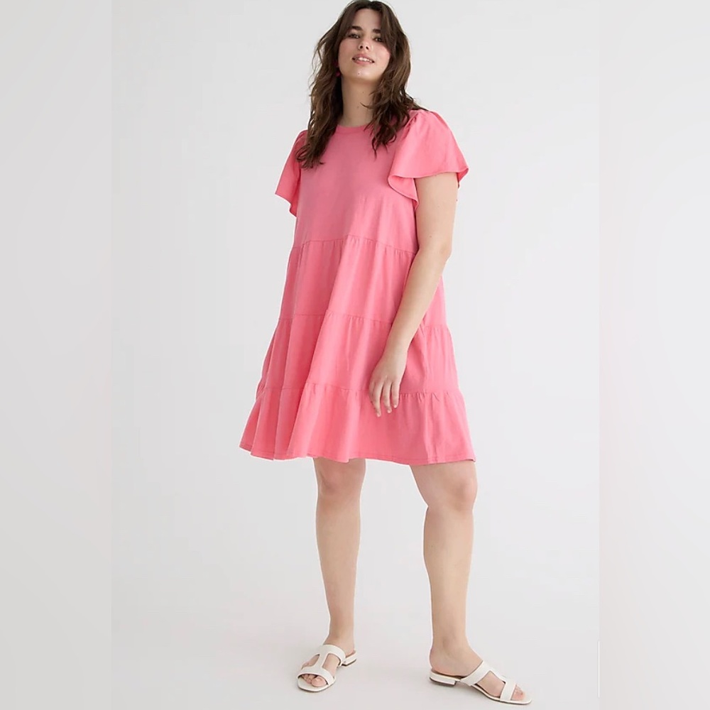 J. Crew NWT Knit Broken-In Jersey Tiered Mini Dress‎